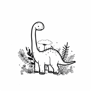 Apatosaurus - Apatosaurus Dinosaurier Ausmalbild