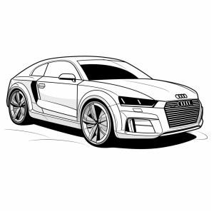 Audi - Sportliches Auto Ausmalvorlage