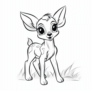 Bambi - Bambi Rehkitz Malvorlage