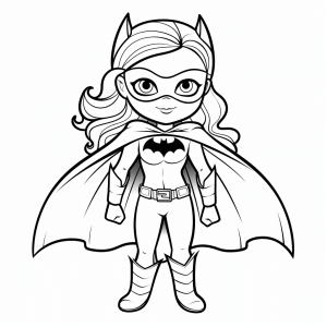 Batgirl - Batgirl Helden Zeichnung zum Ausmalen