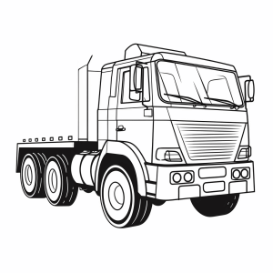 Baustellen-LKW - Baustellen LKW Ausmalabenteuer