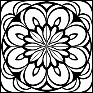 Blume - Blumen Mandala zum Ausmalen