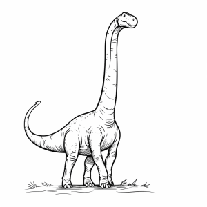 Brachiosaurus - Brachiosaurus Ausmalbild für Kinder