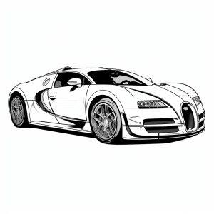 Bugatti - Bugatti Sportwagen Zeichenprojekt