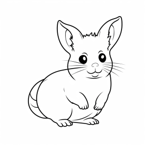 Chinchilla - Niedliches Chinchilla Ausmalbild