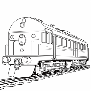 Dampflok Eisenbahn - Dampflok Ausmalbild für kleine Eisenbahnentdecker