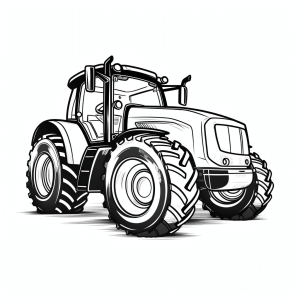 Deutz - Ausmalbild eines mächtigen Traktors