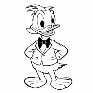 Donald Duck - Fröhlicher Entenkapitän Ausmalbild