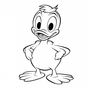 Donald Duck - Fröhliche Entenfigur zum Ausmalen