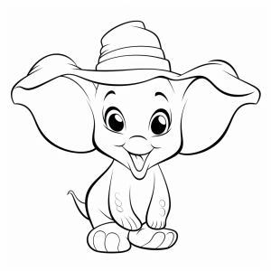 Dumbo - Dumbo der fliegende Elefant Malvorlage