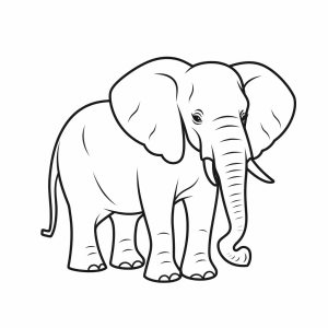 Elefant - Freundlicher Elefant Ausmalbild