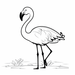 Flamingo - Flamingo Ausmalbild für Kinder