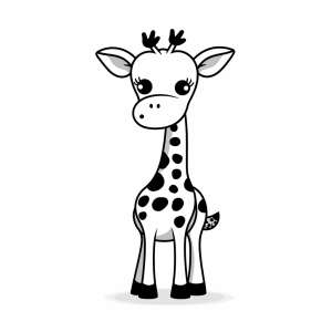 Giraffe - Niedliche Giraffe zum Ausmalen