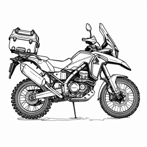 Honda Africa Twin - Malvorlage Motorrad Abenteuer