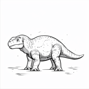 Iguanodon - Iguanodon Dinosaurier zum Ausmalen