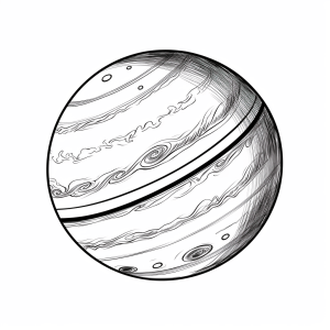 Jupiter - Jupiter Malvorlage für junge Weltraumforscher