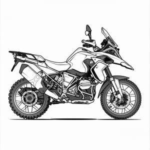 KTM 1290 Adventure - KTM 1290 Adventure Motorrad Ausmalbild