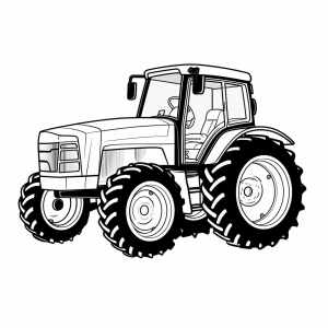 Kubota - Traktor Malvorlage für Kinder