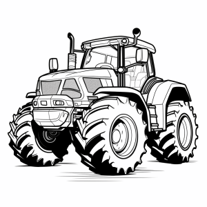 MasseyFerguson - Traktor Malvorlage für kleine Landwirte