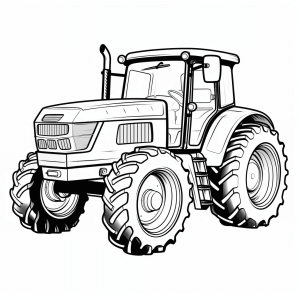 MasseyFerguson - Bunter Farmtraktor Malvorlage