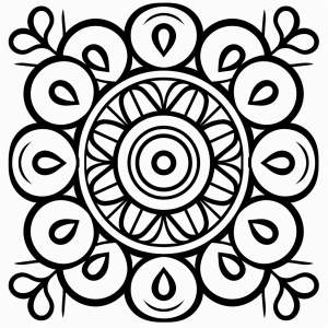 Meditation Mandala - Beruhigende Kreisformen Zeichnung