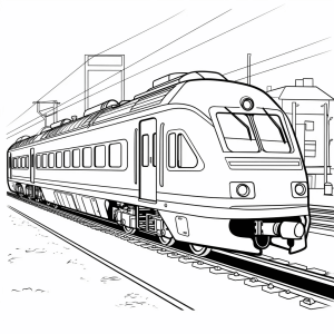 Modelleisenbahn - Eisenbahn Abenteuer Malvorlage