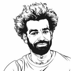 Mohamed Salah - Fußball-Profi Zeichenbild