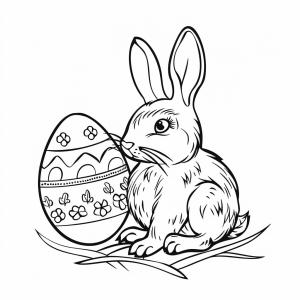 Ostertradition - Osterhase Ausmalbild für Kinder