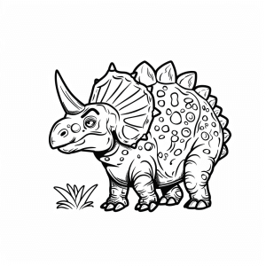 Pachycephalosaurus - Pachycephalosaurus Malvorlage für Kinder