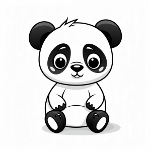 Panda - Niedlicher Panda Zeichenbild