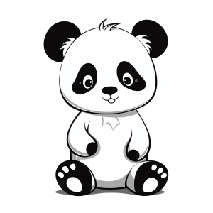 Panda - Süßer Panda zum Ausmalen