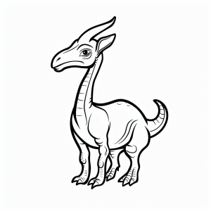 Parasaurolophus - Parasaurolophus Dinosaurier zum Ausmalen