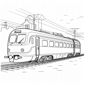 Passagierzug - Bahnspaß zum Ausmalen – Passagierzug Abenteuer