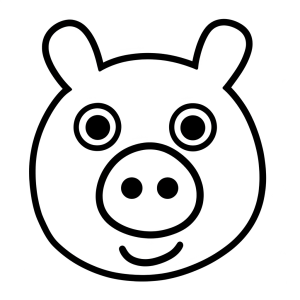 Peppa Pig - Rosa Schweinchen Gesichtsmaske für Kinder