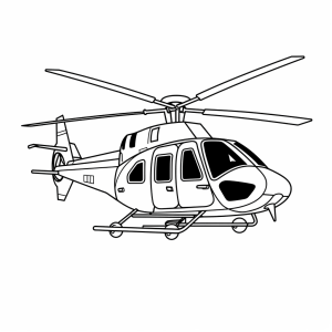 Polizeihubschrauber - Polizeihubschrauber Malvorlage