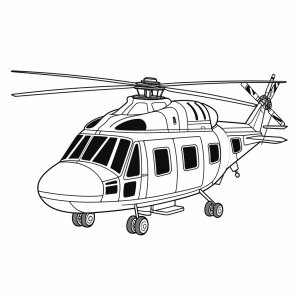 Polizeihubschrauber - Polizeihubschrauber Ausmalseite