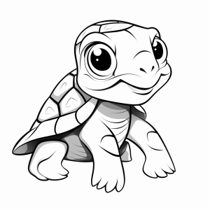 Schildkröte - Schildkrötenausmalbild für Kinder