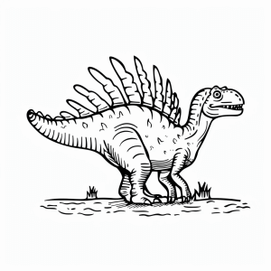 Spinosaurus - Spinosaurus Dinosaurier Ausmalseite