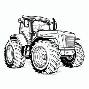 Steyr - Landwirtschaftlicher Traktor Ausmalvorlage