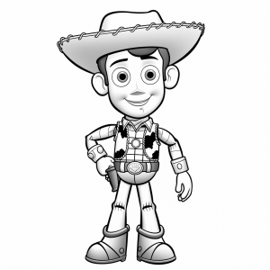 Toy Story - Cowboy Abenteuer Ausmalbild