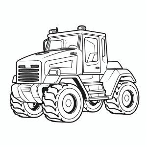 Traktorfahren - Traktor Ausmalbild für Kinder