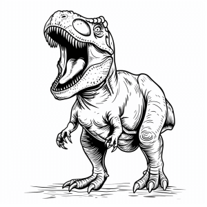 Tyrannosaurus Rex - Tyrannosaurus Rex Dinosaurier Malvorlage