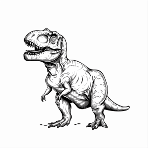 Tyrannosaurus Rex - Tyrannosaurus Rex Dinosaurier Ausmalbild