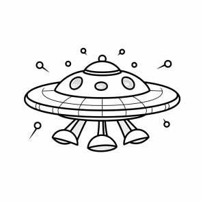 UFO - Galaktisches UFO-Ausmalbild für Kinder