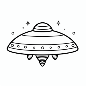 UFO - UFO Ausmalmotiv für kleine Astronauten