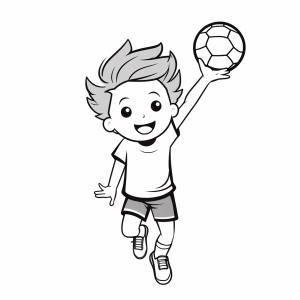 Volleyball - Volleyball Spieler Ausmalbild für Kinder