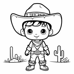 Wilder Westen Cowboy - Cowboy Abenteuer Malvorlage für Kinder