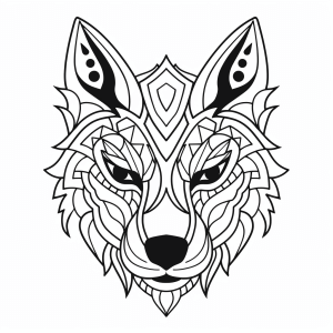 Wolf - Wolfsgesicht Design für Kinder