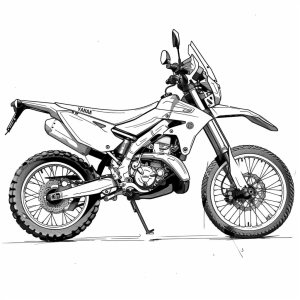 Yamaha WR250R - Yamaha WR250R Motorrad Malvorlage