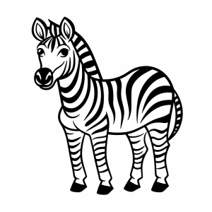 Zebra - Zebra Malvorlage für Kinderspaß